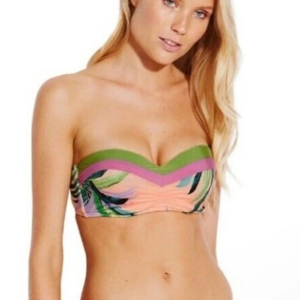 New! Seafolly Las Palmas bikini Bustier top NWOT 21654